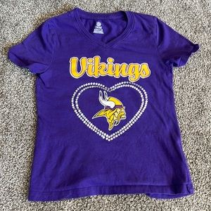 Girls size 7/8 nfl Minnesota Vikings bling t shirt